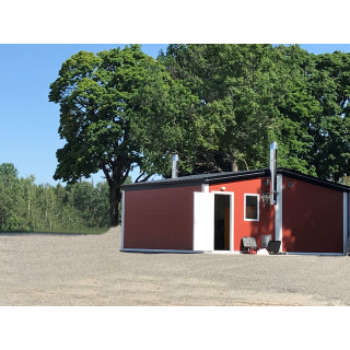 240kW. Prefabrikkert fyrhus i Spydeberg