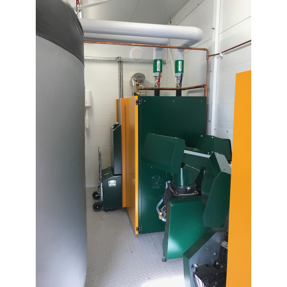 240kW.  Prefabrikkert fyrhus i Ørje